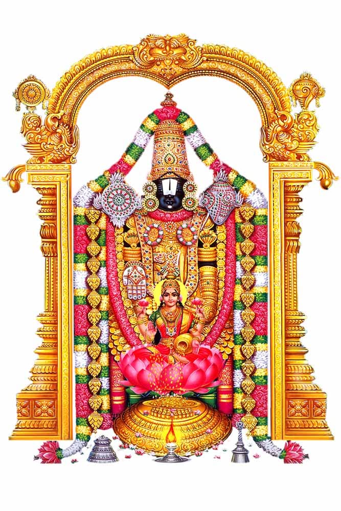 wallpics® Lord venkateswara Swamy Painting Poster Waterproof Vinyl Sticker for Home Decor || (24X36 inches) can1522-3