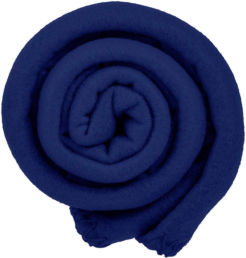 IVAZA New Soft Warm Fleece Blanket Throw Microfiber Plush Blanket for Single Bed Blue