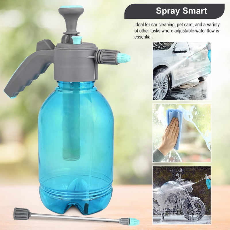 ORILEY Multifunctional Manual Garden Sprayer Pressure Water Pump Bottle with Nozzle Handheld Mist Spray for Flowers Plant Watering Car Glass Home Pesticide & Cleaning (Random Colour,2ltr)