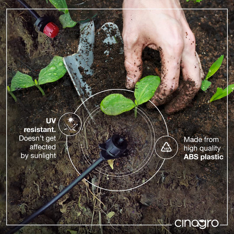 Cinagro Plants Drip Irrigation Kit | Watering Kit for Home Garden, Farming & Agriculture Purposes (60 Plants Kit)