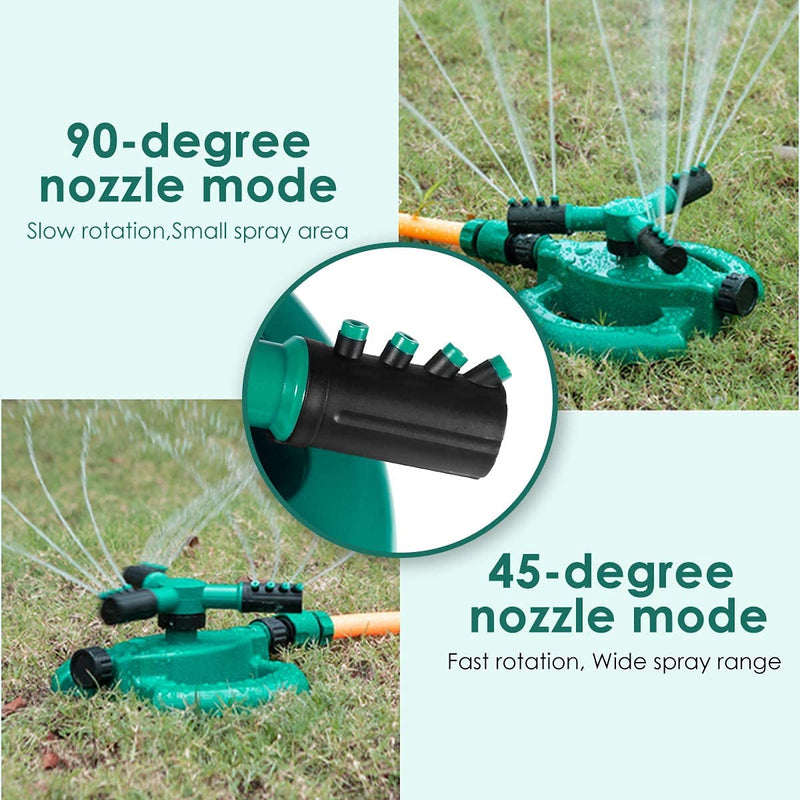 UCRAVO Garden Sprinkler, Adjustable 360 Degree Rotation Lawn Sprinkler, Large Area Coverage, Sprinklers for Yard for Plant Irrigation and Kids Playing