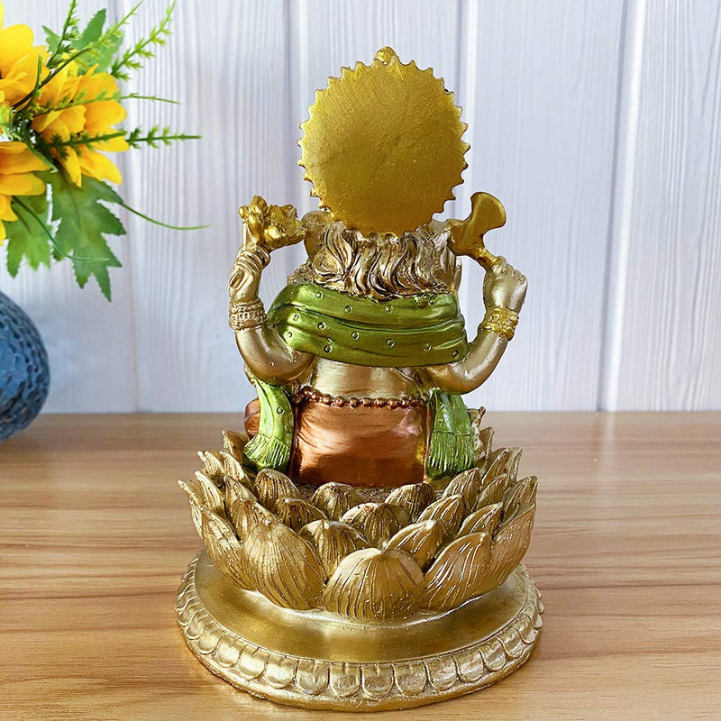 BangBangDa Hindu God Lord Ganesha Statue - IndiaÃ‚ Idol Ganesh Figurine Indian Home Office Mandir Temple Pooja Item Diwali Gifts Puja Product Altar Shrine Yoga Room Medietation Room Decor