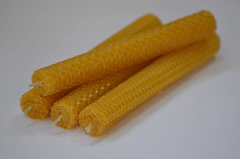 Beeswax Handmade Pillar Candles. (Pack of 8)