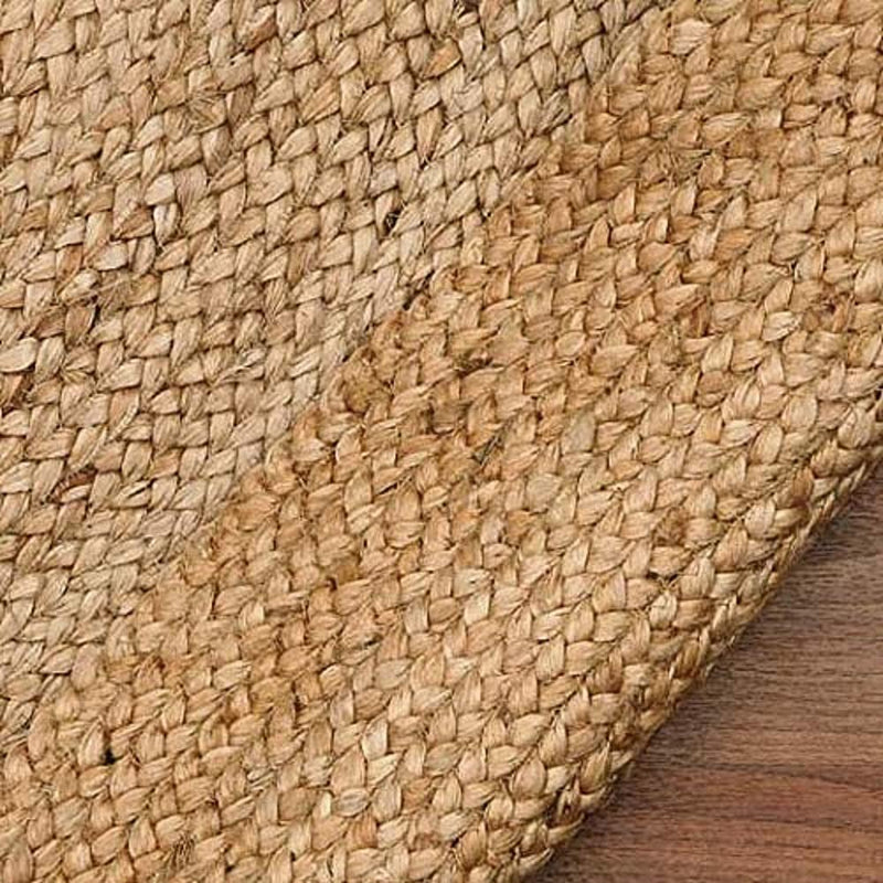 THE HOME TALK Hand Woven Reversible Jute Carpets for Living Room, Bedroom, Hall, Coffee Table | Braided Natural Jute Fibers | 32 Inches - 81cm Round | Mix of Beige