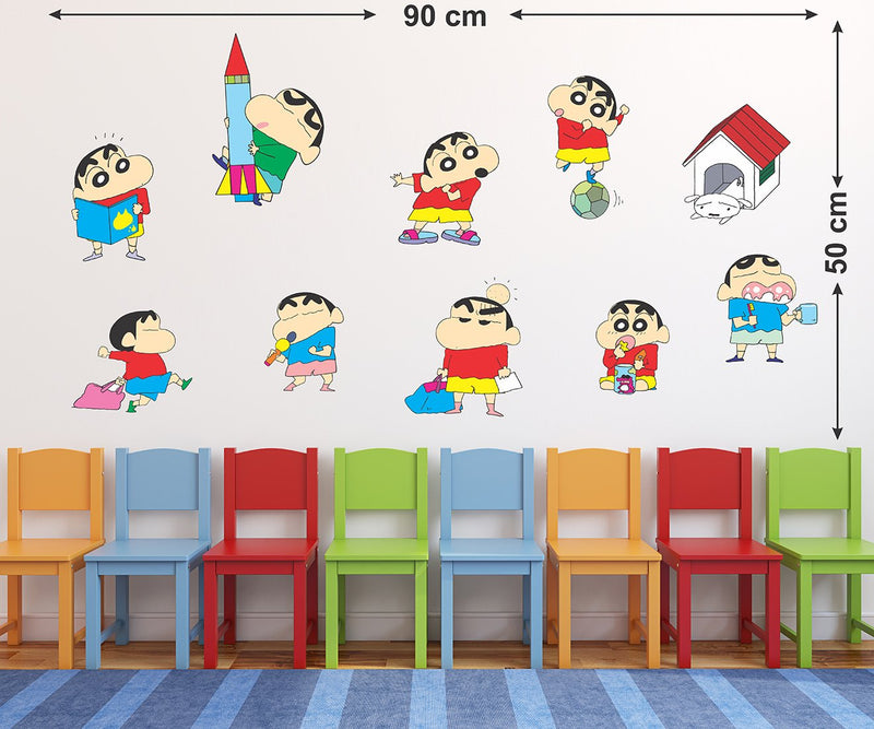 Wallstick Shin Chan Funny Activities (Vinyl 90 cm x 50 cm)