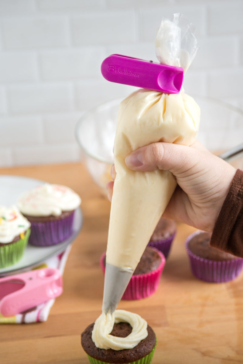 Bakelicious Decorating/Icing Bag Clips, Set of 3, Multi-Color