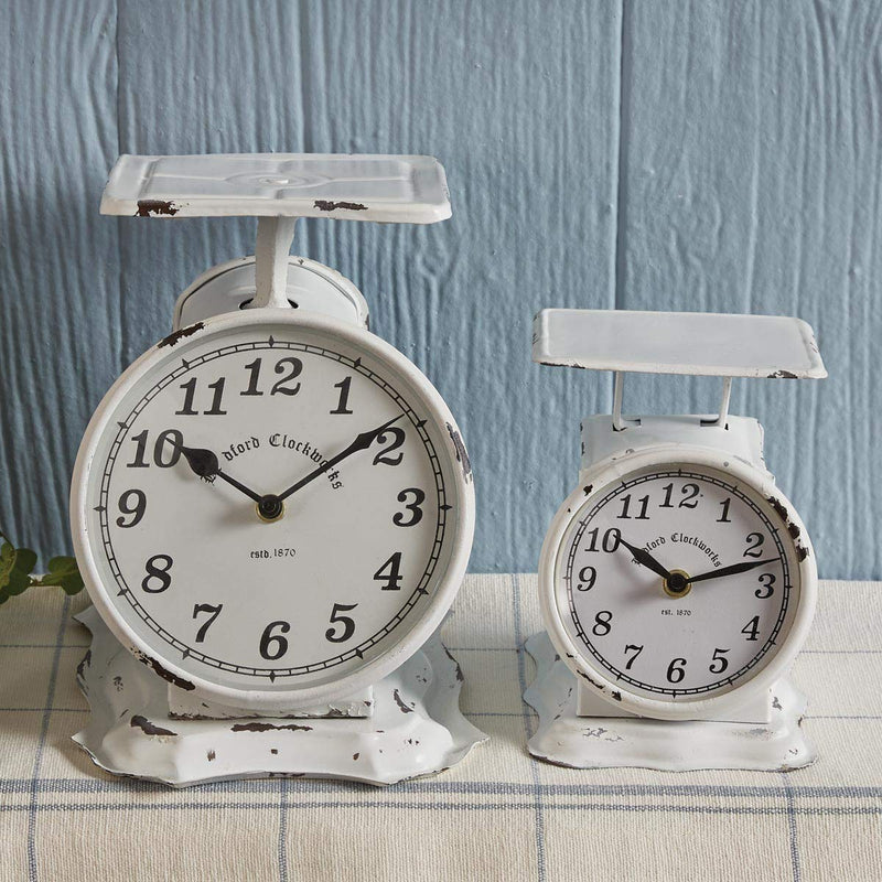 Liberty Postage Scale Clock White