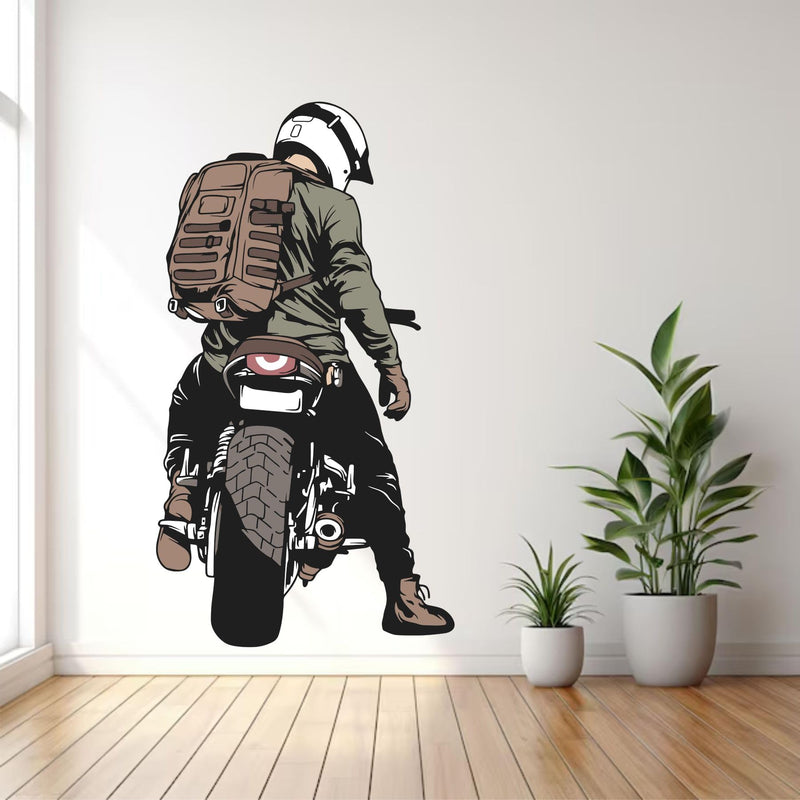 Wall Attraction™ Biker Wall Stickers & Murals Size - 38x71cm MD182_S