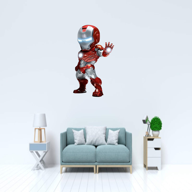 DK Decors Iron Man Avengers Decorative Wall Sticker for Living Room, Bedroom, Office, Hall and Home Decor