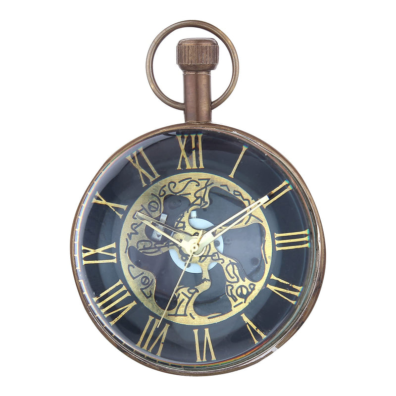 Wrap Your Wish || Antique Brass Dial Paper Weight Table Clock