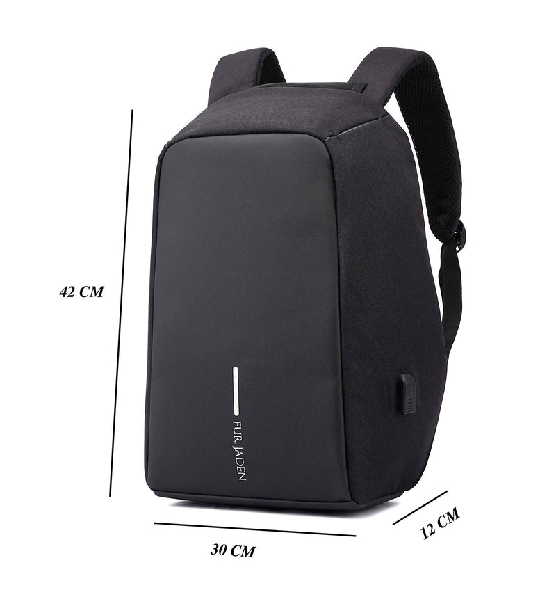 FUR JADEN Anti Theft Backpack 15.6 Inch Laptop Bag with USB Charging Port For Men Women Boys Girls