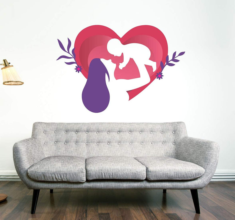 Tuffuk Moms Love Large Vinyl Wallstickers for Home Decorations(40 cm x 60 cm)4TZ280