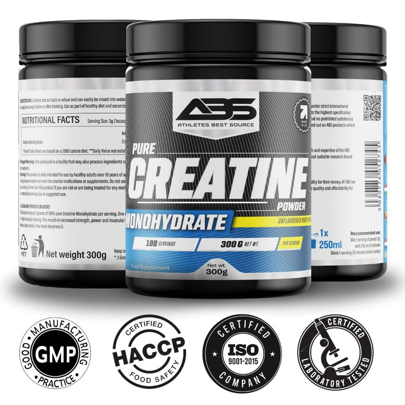 ATHLETES BEST SOURCE Pure Creatine Monohydrate Powder Unflavoured | Supports Athletic Performance & Heavy Workout | Formulated & Imported in UK | 300 Gms Powder for 100 Servings (Pack of 4)