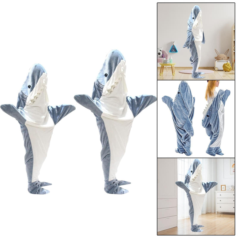 SECRET DESIRE Wearable Shark Blanket Cute Warm for Adults Clothes Animal Sleeping Bag M