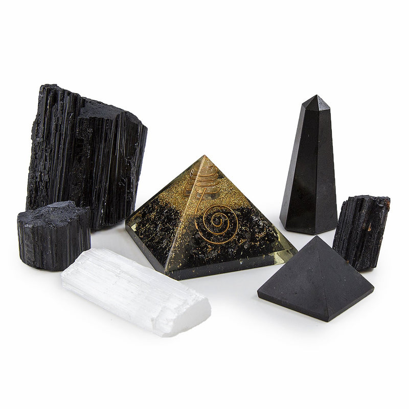 Beverly Oaks Charged Black Tourmaline Crystal Complete Kit - Tourmaline Stone for EMF Protection and Grounding (Deluxe)