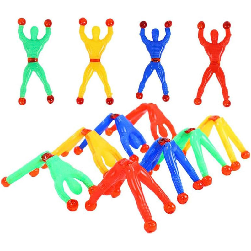Kidology Wall Climbing Man Sticky Wall Climber Toy Rolling Man for Kids Stretchy Sticky Novelty Toy for Children Toys Gift for Kids chipko Sticky Wall Climbing Toys (Pack of 12)