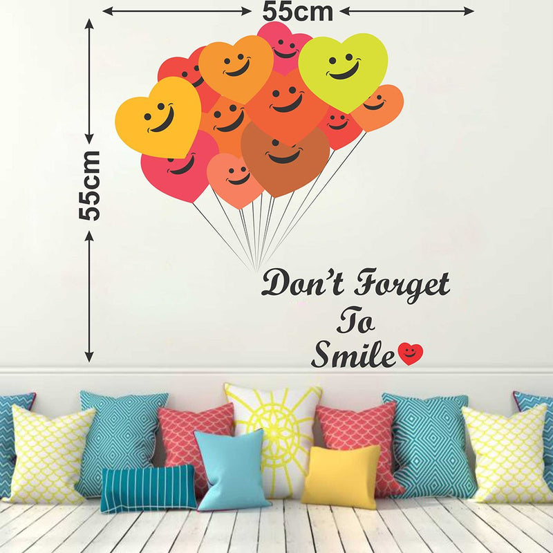 Wallstick Dont Forget Your Smile wallsticker (Vinyl 55 cm x 55 cm)