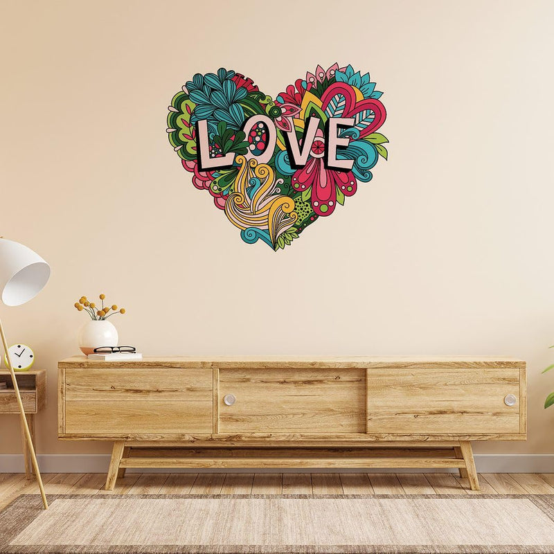 CVANU Love Self-Adhesive Vinyl Wall Sticker for Wall Decoration (23.5inX20in)_S303