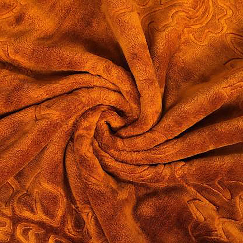 HomyReef Velvet Floral Embossed Super Soft for Winter Heavy Double Bed Mink Blanket (Golden, Double Bed - 90x90 Inch)