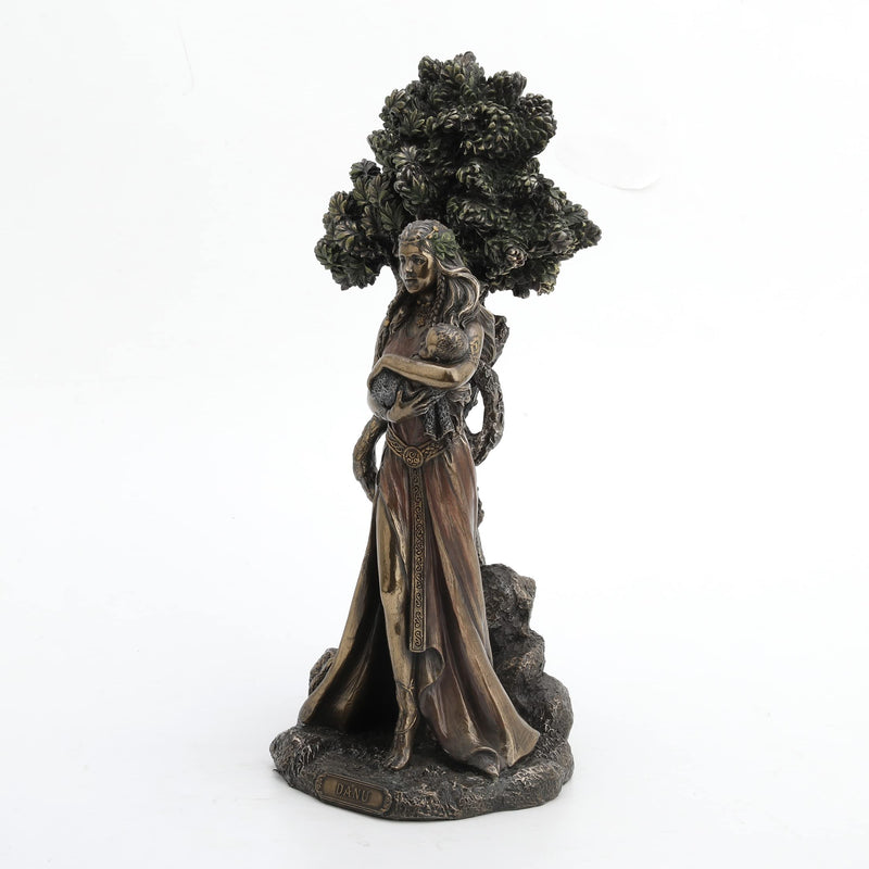 wu Danu Irish Triple Goddess of The Tuatha De Danann Bronze Finish Statue