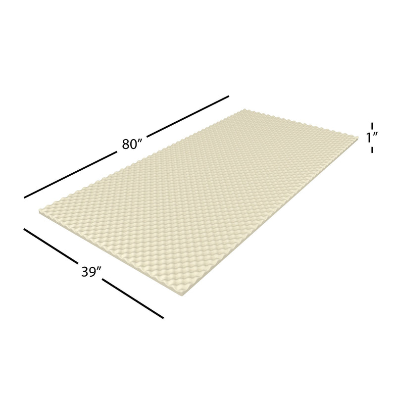 Everyday Home Egg Crate Ventilated Foam Mattress Topper, Twin/X-Large