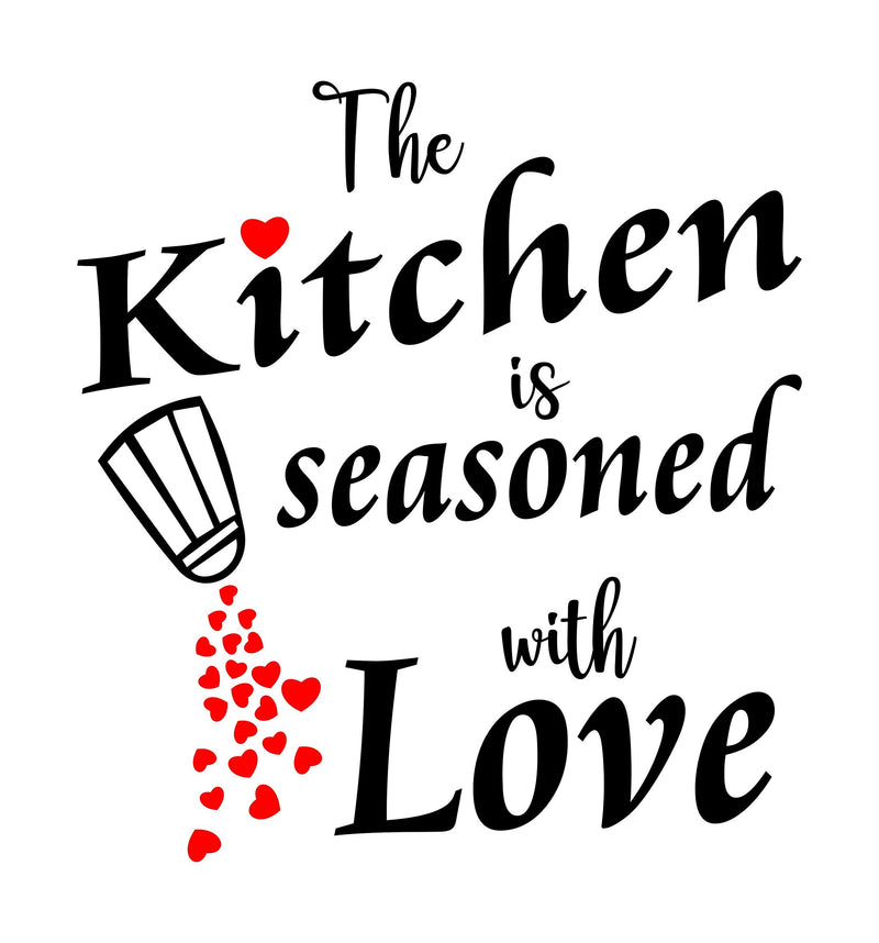 Sticker Hub The Kitchen is Seasoned with Love Decorative Kitchen Wall Sticker