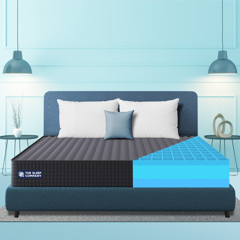 The Sleep Company SmartGRID Orthopedic Pro - Doctor Recommended | Pressure Relieving | Scientifically Proven 5 Zone Support | 10 Inch Single Size AIHA Certified Firm Mattress for back pain | 72x36