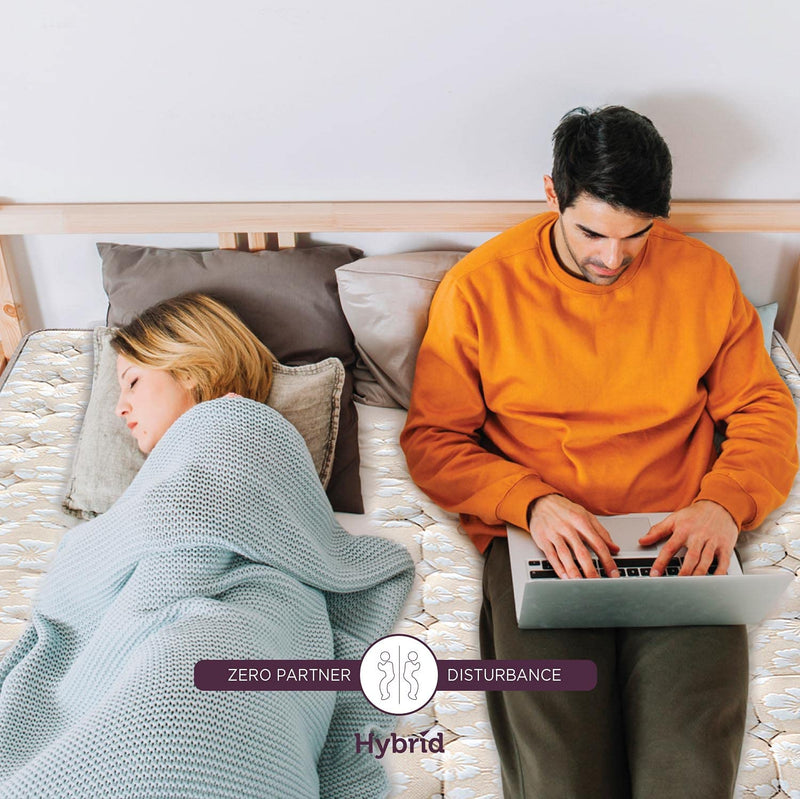 Amore Hybrid 8 Inch Eurotop Memory Foam,H R Foam & Pocket Spring Orthopedic King Size Mattress (78x72x8).