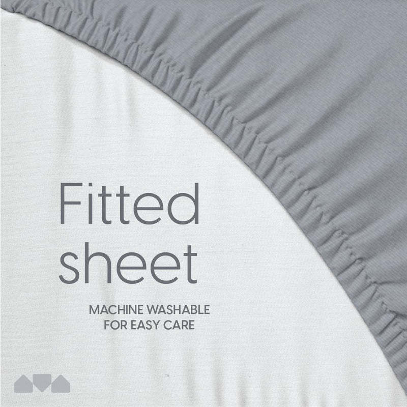 Fitted Sheet for The Milliard Trifold Mattress, Super Soft and Cozy Washable Grey Sheet (Full, 4")