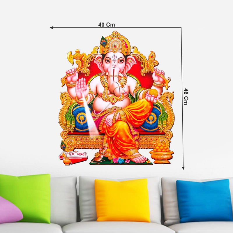 Decor Kraft Ganpatiji Wall Sticker & Decal,Size- 45 Cm X 32 Cm,Religious