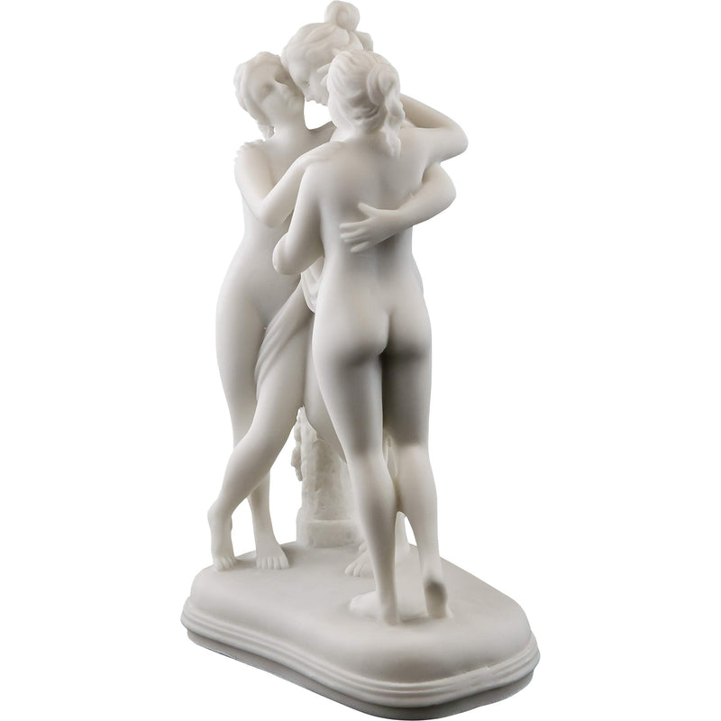 Top Collection The Three Graces Statue- Daughters of Zeus Greek Sculpture in White Marble Finish-Roman Goddesses of Beauty, Charm, and Creativity- 9.5-Inch Figurine