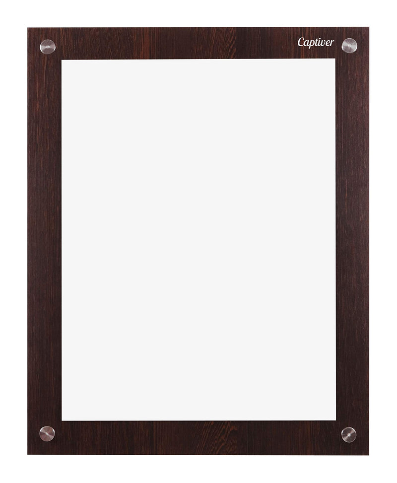 Captiver Mig Engineered Wood Frameless Wall Mount Mirrors (15.7X19.6 Inch Wenge)