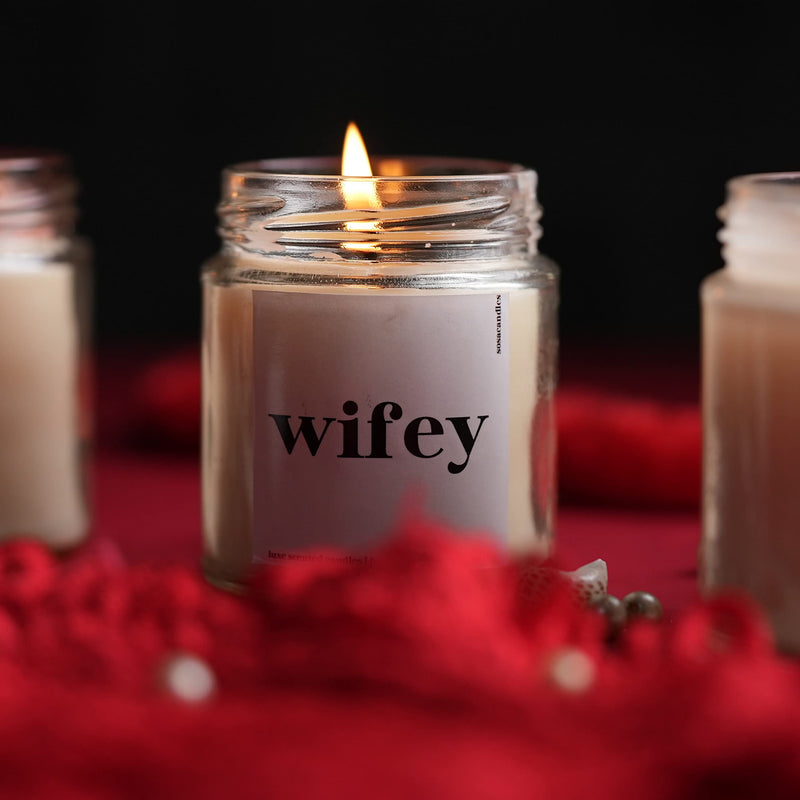 Candle Gift For Wife | Wife Birthday, Anniversary Scented Candles Gift Set | Hubby Wifey Gifts Special | Wife Birthday Special Anniversary Gift Items | Unique Birthday Gifts For Wife Wifey | Aroma Scented Candles For Bedroom Sex | Scented Candles For Bedr