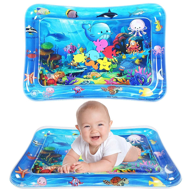 SILENCIO® Baby Kids Water Play Mat Toys Inflatable Tummy Time Leakproof Water Play Mat, Fun Activity Play Center Indoor and Outdoor Water Play Mat for Baby (Water Play Mat)