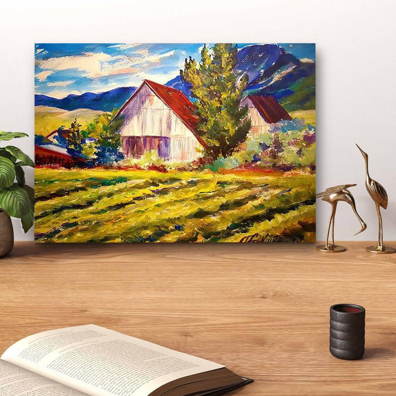 GADGETS WRAP Canvas Gallery Wrap Framed for Home Office Studio Living Room Decoration (14x11inch) - Smell That Fresh Mown Hay