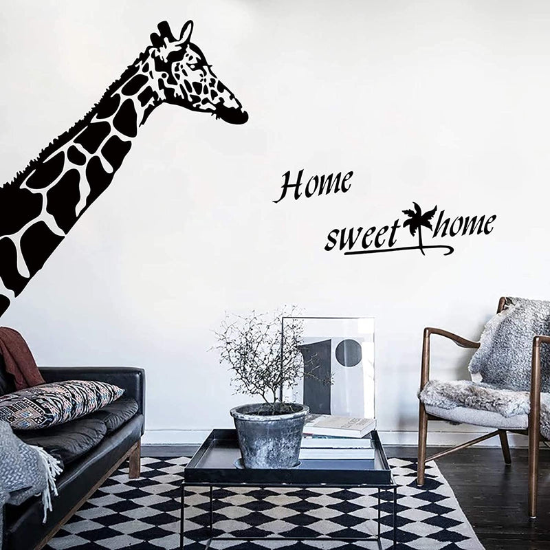 GADGETS WRAP Vinyl Decal Sticker Giraffe Home Sweet Flower (Item Finish Size : 105cm x 40cm)