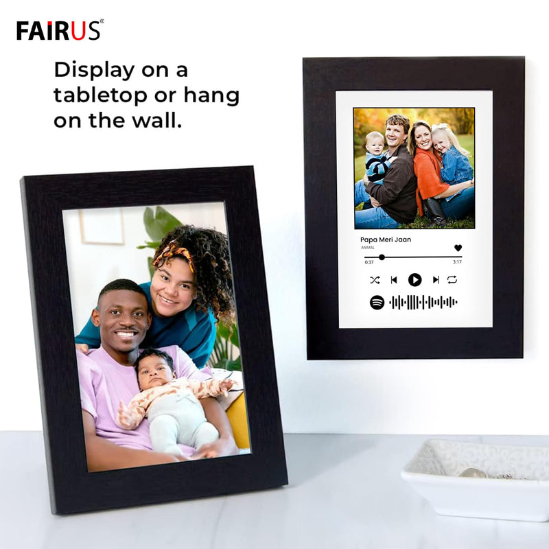 Fairus Spotify Frame With Your Photo, Message and Dedicated Song