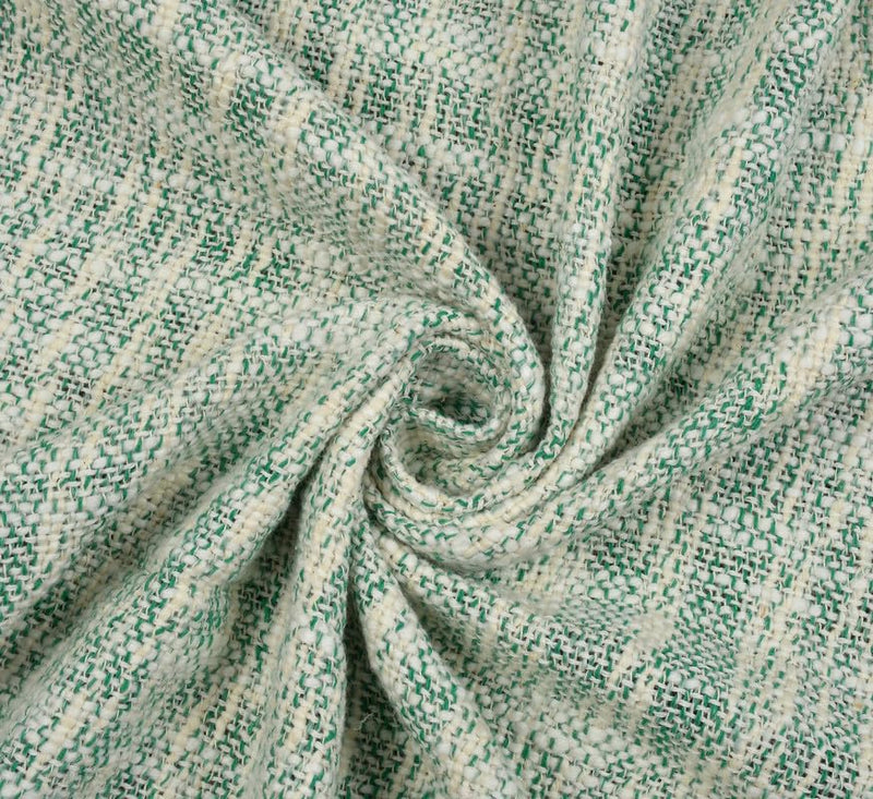 Fashion Throw 100% Cotton Handloom Throw Soft Blanket (FT_15) for Winter Warm Comforter/Throw | AC Blanket Sofa Couch Throw/Blanket_(125 x 150 Cms)_Green.