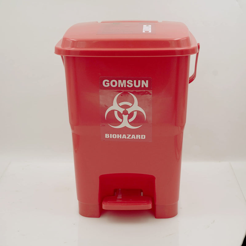 GOMSUN Bio Medical Pedal Garbage Waste Dustbin 16 LTR (YELLOW + BLUE + BLACK + RED PACK OF 4)