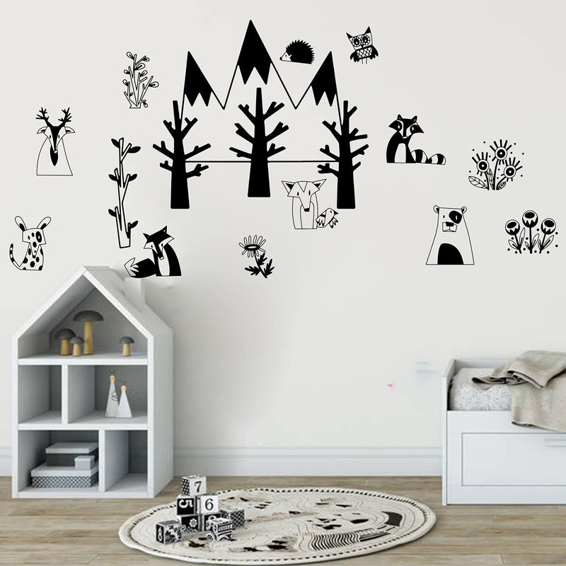 GADGETS WRAP Vinyl Decal Sticker Scanvinia Jungle Fox Bear Mountain Tree Flower (Item Finish Size : 80cm x 56cm)