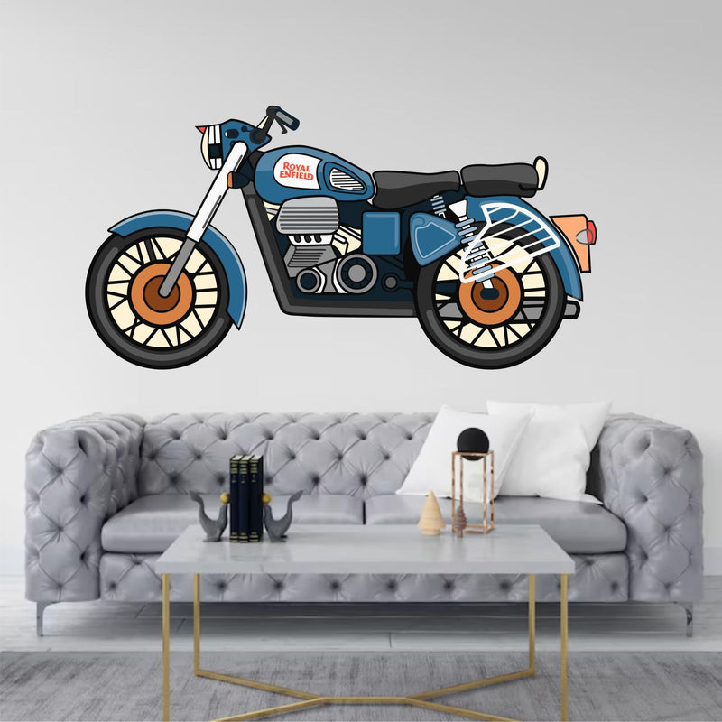 Wall Attraction™ Royal Enfield Bullet Wall Stickers & Murals Size - 40x76cm MD179_S