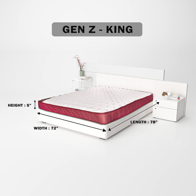 Kozynap Medium Firm Mattress 4-INCH King Size 78X72X4 INCH Mattress