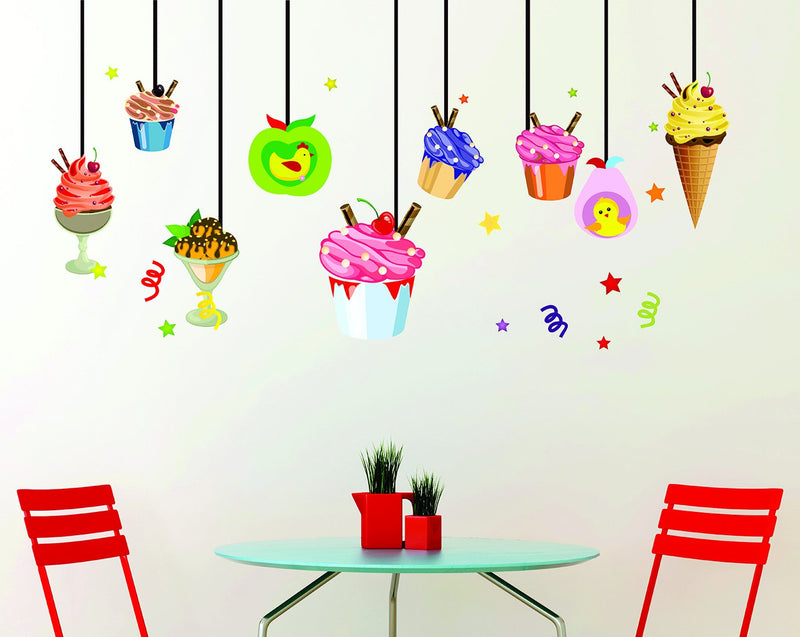 Wallstick Cup Cakes wallstickers (Vinyl 120 cm x 60 cm)