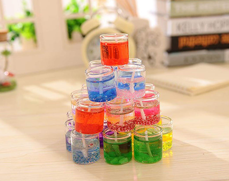 ThirteenKcanddle Little Big Cute Romantic Glass Jelly Gel Candles Wedding Decor Gel Wax Party Wedding Tealight Candles (24)