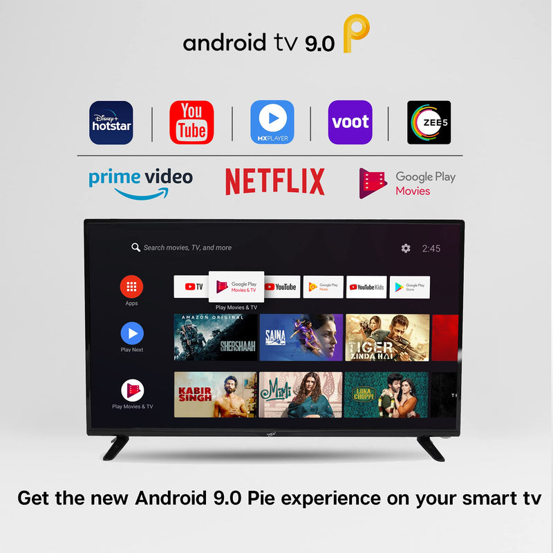 LumX 80 cm (32 Inches) HD Ready Smart Android LED TV 32YA573 (Black) (2021 Model)