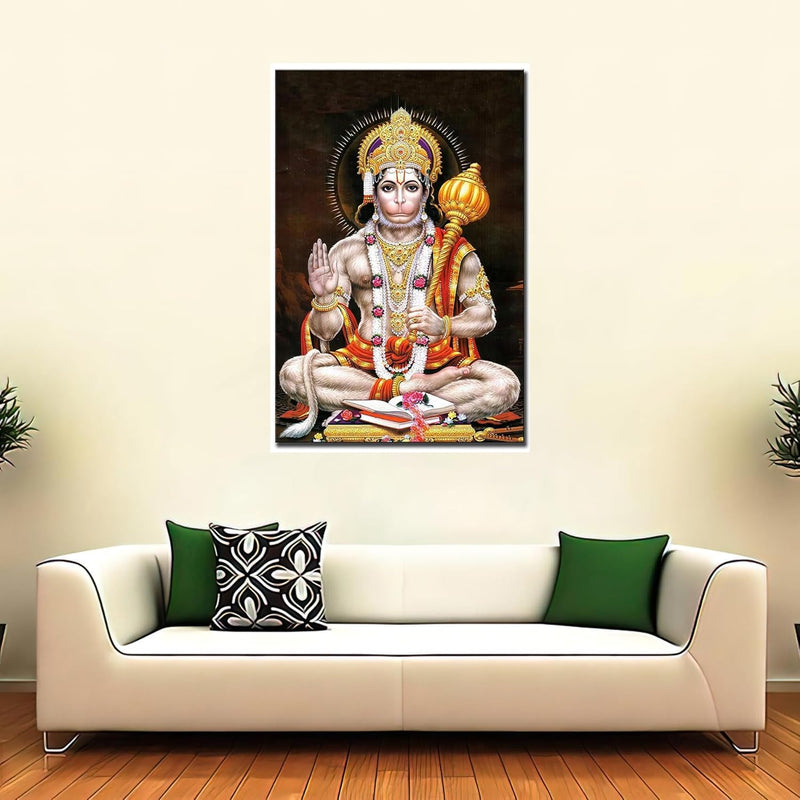 Wallpics® Loard Hanuman Waterproof Vinyl Sticker Poster for Home Decor (20 x 30 inch)