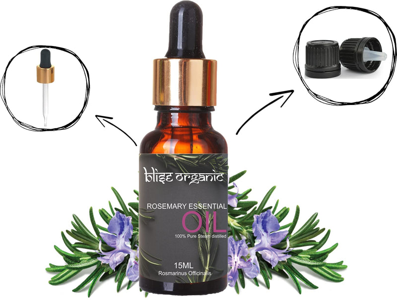 Blise organic Rosemary Essential Oil -100% pure and naturals, For Hair fall control and Hair Growth