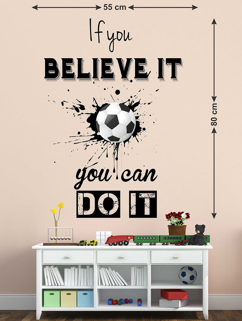 LANSTICK IF You Believe You CAN DO IT Quote Sticker for Wall Decoration