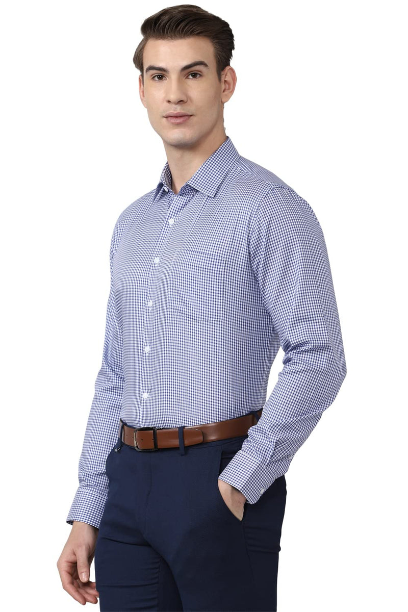 Van Heusen Men's Slim Fit Shirt (VHSFFSLBM29042_Medium Blue 39)