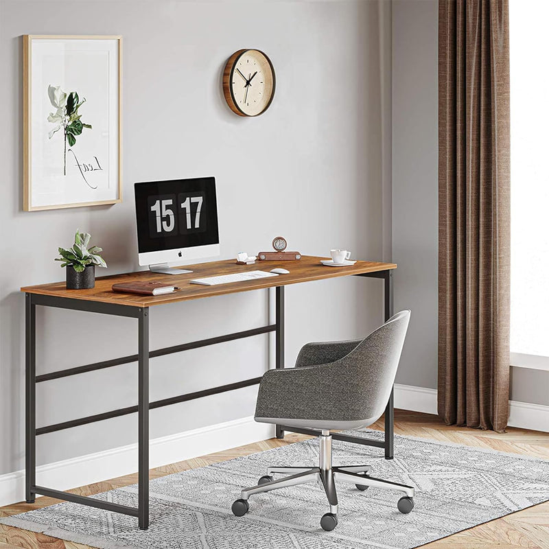 CubiCubi Multi-Purpose Computer Desk, Laptop Table, Home Office Writing Study Desk, Ideal for Work from Home, Office Desk, DIY Table, Easy to Assemble (Brown)